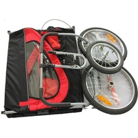 Ventes chaudes Remorque de vélo pliable 2 en 1 pour animaux de compagnie, chaise de vélo pour animaux de compagnie, poussette et remorque pour vélo