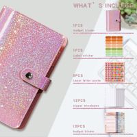 Carnet de budget A6 en similicuir Macaron pour le commerce transfrontalier, avec 100 feuilles à reliure à anneaux pour la gestion du budget.