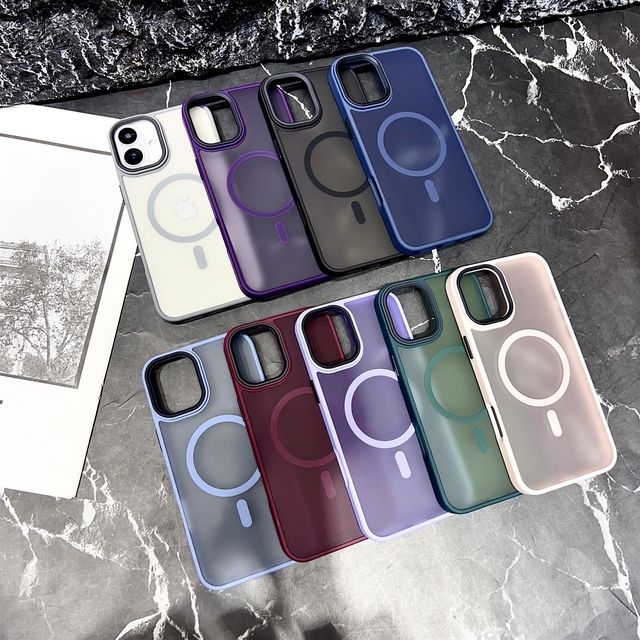 Wholesale Price Hybrid TPU PC Shockproof Cover Magnetic Wireless Charging Phone Case for iPhone 16 Pro Max 15 Pro 14 13 12 11