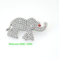 Haute qualité personnalisé Delta Sigma symbole broche femmes Animal strass perle éléphant broches pour les fêtes mariages alliage
