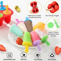 Moule à glaces réutilisable en silicone, sans BPA, mini-moule à crème glacée en silicone avec bâtonnets pour glaces maison