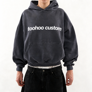 Sudadera con Capucha Personalizada para Hombre, Estilo Minimalista, Oversize, Corta, Hombros Caídos, Forro Polar, Streetwear, OEM, Personalización para Grupos - Product Image 1