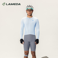 Maillot de cyclisme LAMEDA ODM pour homme, logo personnalisé, respirant, en tissu italien, pour route, VTT, gravel