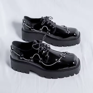 Men's Latest Design Dress <b>Shoes</b> Thick <b>Sole</b> Height Increasing <b>Soft</b> Comfortable Black Leather <b>Shoes</b> New Platform Casual <b>Shoes</b> - Product Image 4