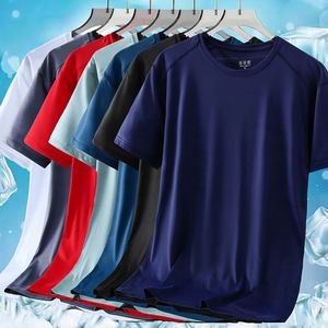 Camiseta Deportiva Personalizada para Hombre, Cuello Redondo, Transpirable, Impermeable, con Estampado, de Secado Rápido, para Gimnasio, de Seda de Hielo - Product Image 3