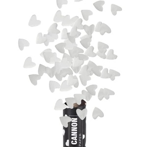 Sparacoriandoli a Cuore Bianco 30 Cm, Sparacoriandoli ad Aria Compressa per Feste e Celebrazioni Nuziali - Product Image 5