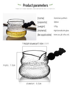 Jarra de té <span class=keywords><strong>kung</strong></span>-<span class=keywords><strong>fu</strong></span> de estilo japonés, vaso de vidrio con forma de martillo, resistente al calor, para ebullición - Product Image 5