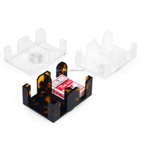 Support de cartes à jouer en acrylique rotatif pour 8 jeux de cartes de baccarat, plateau tournant pour 2 jeux de cartes Canasta