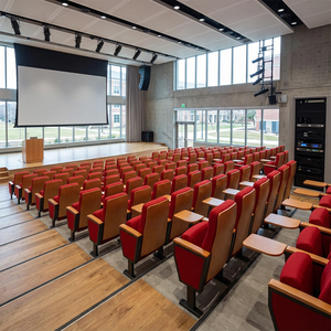 Chaises de salle de cinéma à cinq rangées, chaises d'auditorium, sedie <span class=keywords><strong>cinema</strong></span>, butaca de cine, sièges de cinéma, poltrona de <span class=keywords><strong>cinema</strong></span>, chaise de théâtre - Product Image 3