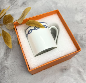 Light Luxury Mug Bone China Coffee Mug Blue White Breakfast Milk <b>Cups</b> Birthday Gift Couple <b>Cup</b> - Product Image 2