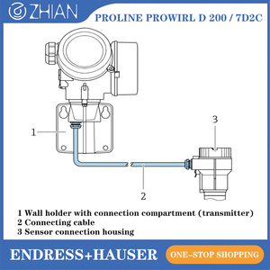 Débitmètre Endress+Hauser Proline Prowirl D 200 7D2C pour gaz, haute/basse température, 4-20 mA HART - Product Image 1