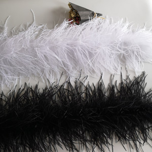 2 Yards 5 plis robe de soirée accessoire décoratif <span class=keywords><strong>pas</strong></span> <span class=keywords><strong>cher</strong></span> garniture en plumes noir <span class=keywords><strong>plume</strong></span> d'autruche <span class=keywords><strong>Boa</strong></span> - Product Image 5