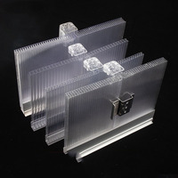 Plaque de polycarbonate colorée en U, résistante aux UV, pour toiture