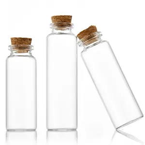 30Mm Mini Pil Borosilicaat Kleine Reageerbuis Glazen Fles Flesje Penicilline Wens Drijvende Etherische Olie Pot Met Kurk