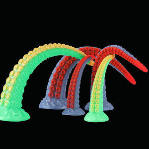 Godemiché extra-long en silicone, modèle tentacule de pieuvre monstre, avec sangle et ventouse extra-grande, plug anal, produits pour adultes - Product Image 1