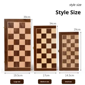 Grossisti di vendita calda doppia regina internazionale di scacchi Set da tavolo gioco in legno massello di noce su misura pezzo di scacchi Maker Online - Product Image 2