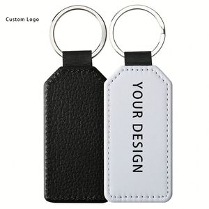 <b>Custom</b> PU Leather <b>Keychains</b> with Stainless Steel, Festive Designs for New Year's Celebrations - Product Image 5