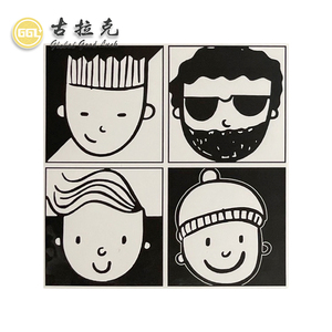 Azulejo de pared Interior de porcelana <span class=keywords><strong>Avatar</strong></span> 300*300 de dibujos animados en blanco y negro moderno para decoración de Villa - Product Image 5