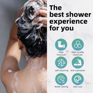 Set di accessori per rubinetto da bagno in oro ad alta pressione a 8 funzioni per doccia con supporto regolabile in gomma Lavatrici ad alta pressione - Product Image 5