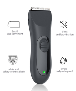 Cortadora de pelo eléctrica profesional para hombres, máquina para cortar el pelo clásica, resistente al agua, recargable, cuerpo púbico, color negro - Product Image 4