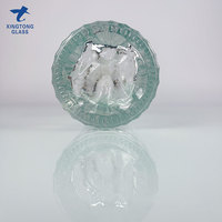 Cristal de fantaisie vide personnalisé 50ml 200ml 750ml whisky vodka tequila bouteille de liqueur d'alcool en verre bleu