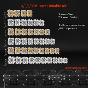 Barra Luminosa a LED Bianca Ambrata DRL Collegabile per Auto, Fuoristrada, UTV, Camion, Paraurti, Tetto, Barra de Luz per 4X4 Pick-up - Product Image 6