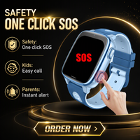 Montres intelligentes pour enfants 4G, GPS Tracker, montre GPS intelligente pour enfants, surveillance et suivi à distance, montre intelligente pour enfants avec GPS