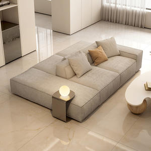 <span class=keywords><strong>Canapé</strong></span> en tissu double face de style crème italien Grand bloc de combinaison appartement/villa simple Éponge de célébrité Internet en latex - Product Image 2