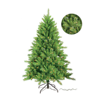 Sapin de Noël artificiel sur pied personnalisable de haute qualité avec lumières LED, en PVC et PE vert de luxe pour la décoration des fêtes