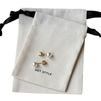 Sachets Cadeaux de Noël à Cordon Personnalisés Brodés en Toile, Pochettes Anti-Poussière Écologiques en Coton, Petites Sacoches en Coton Lin Toile