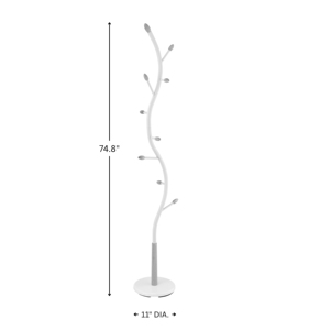 Porte-manteau sur pied en bois massif <span class=keywords><strong>de</strong></span> haute qualité, couleur blanc <span class=keywords><strong>Arles</strong></span>, avec structure métallique - Product Image 4