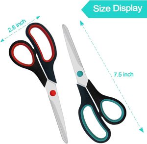 Professional DIY Grade Stainless Steel Tailor Scissors Smooth <b>Edge</b> Cloth & Fabric Shearing Scissors with <b>Plastic</b> Handle Blue - Product Image 2