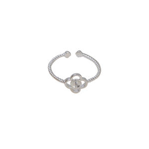 Bague ouverte en argent S925 plaqué or rose de la marque Wenchi, taille ajustable 4-5, pour femme, avec incrustation de perles DIY, forme amoureux, fabriquée en Chine - Product Image 5