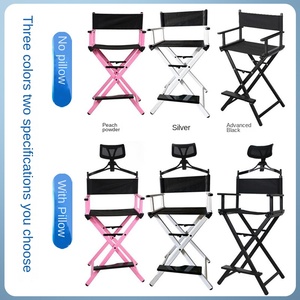 Ghế gấp di động có khóa kéo Thiết kế đơn giản cao cấp bằng hợp kim nhôm Ghế gấp trang điểm tựa lưng cho văn phòng tại nhà - Product Image 4