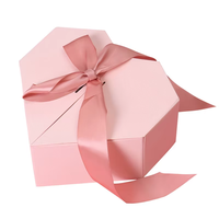 Boîte à rouge à lèvres et parfum rigide en papier recyclable personnalisée directement de l'usine, emballage cadeau créatif avec nœud et fleur, revêtement UV durable