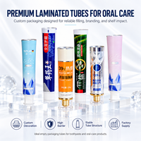 Tube d'emballage de dentifrice en aluminium et plastique avec logo personnalisé, capuchon à vis imprimé UV, 12,7-35 mm, conteneur pour soins bucco-dentaires
