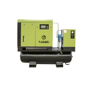 10hp 7.5kw 145psi 30cfm Silent Combined Screw Air Compressor With Air Dryer And Air Tank