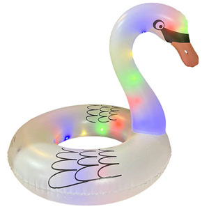 Flotador Inflable Luminoso LED con Asas y Soporte para Axilas para Piscina y Parque Acuático, Unisex, Color Sólido - Product Image 5