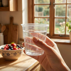 Vasos PLA biodegradables y compostables solo para bebidas frías, transparentes, 180 mL, 50 unidades/paquete - Product Image 2
