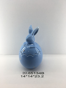 Conejito de Pascua de Cerámica Dolomita, Decoración de Huevos de Pascua, Tarro de Dulces - Product Image 6