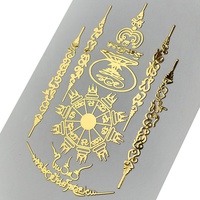 Lettre de logo en feuille mince assortie de couleur personnalisée électroformage 3d autocollants de décalcomanie de transfert de métal d'étiquette de nickel chromé pour boîte à bijoux