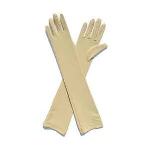 Mitaines pour femmes en soie de lait extensible, gants pour femmes, festival, fête, spectacle de groupe, bar, danse, gants habillés, gants longs de 45 cm - Product Image 6