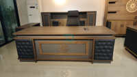 Ensemble de bureau contemporain et simple avec tiroir en bois et serrure pour usage domestique, ordinateur de bureau, étude, écriture, personnel