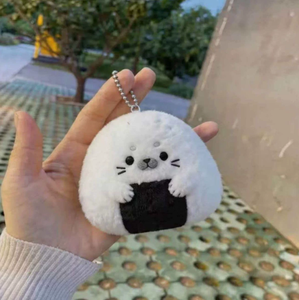 Cute White Seal Plush Keychain Soft Stuffed Animal <b>Toy</b> Accessory for Bag Unisex 3 Years Above - Product Image 5