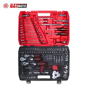 Workpro — Kit d'outils professionnels pour les réparateurs, ensemble d'instruments manuels, avec pince à clés et douilles métriques, 121 pièces