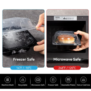 กล่องอาหารแบบฝาพับ ขนาด 6 นิ้ว ป้องกันฝ้า ผลิตจากพลาสติก ใช้แล้วทิ้ง คุณภาพสูง แสงทะลุผ่านได้ดี - Product Image 4