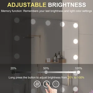 Pour le miroir de courtoisie LED Hollywood avec fonction Dimmable <span class=keywords><strong>Produit</strong></span> de miroir LED moderne - Product Image 4