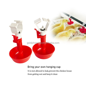 YYC Khởi Động Cốc Nước Gà Uống Hệ Thống Gia Cầm Hai Lớp Núm Vú Uống Rượu Với Cốc Nhỏ Giọt - Product Image 5