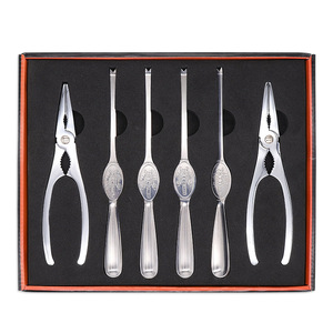 Stainless Steel Crab Crackers Heavy Duty Seafood Tools For Crab Lobster Eating Set Boxed - Product Image 4