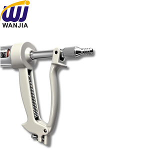 WANJIA 獣医用ドレンチャーガン 連続自動注射器 調整可能な金属製投薬ツール 牛 羊 家禽のワクチン接種用 - Product Image 3